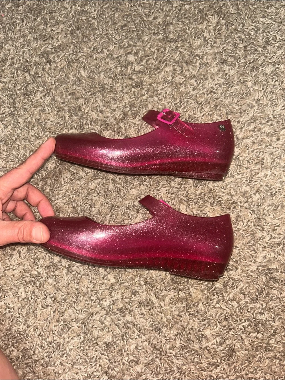 Mini Melissa Sparkly Mary Jane Sandals size 1